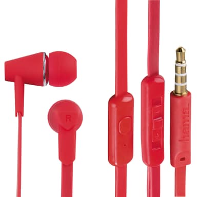 HAMA Hovedtelefon In-Ear Joy Rød Mic