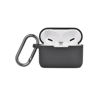 NORTH Airpods Pro Beskyttelses Case Silikone Karabin Mørkegrå
