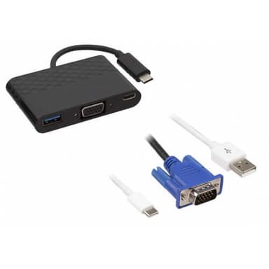 KIT Adapter USB-C 3.1 til VGA USB-A USB-C