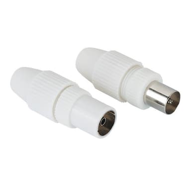 HAMA Antennestik Sæt Coax 1xHan,1xHun Klembar Metal ST