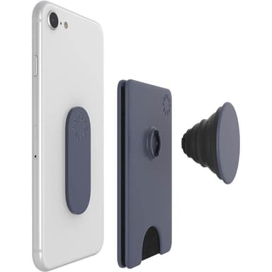POPSOCKETS Wallet Shadow Blue Aftagelig Mobil Wallet PopWallet+