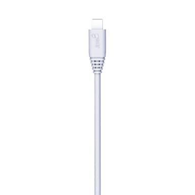 GEAR Lader 12/24V 2xUSB 2,4A USB-C 2.0 Kabel Rund 1m gen2 Hvid