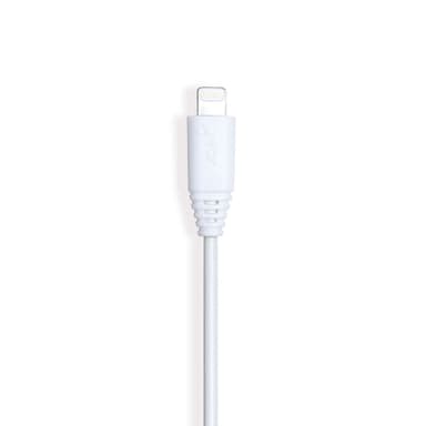 GEAR Synkkabel Lightning 1,0m MFI Rundt Kabel Hvid