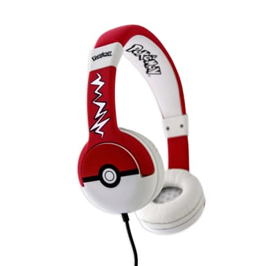 POKEBALL Hovedtelefon On-Ear Junior 85dB Rød/Hvid