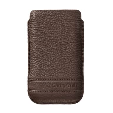 SAMSONITE Mobiltaske CLASSIC Læder L Brun f.eks Samsung S2