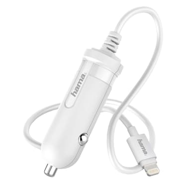 HAMA Lader Lightning 12/24V 1A Hvid MFI