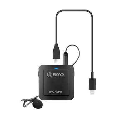 BOYA Mikrofon BY-DM20 Lavalier Dual 2-Kanal USB-C/Lightning 2m.