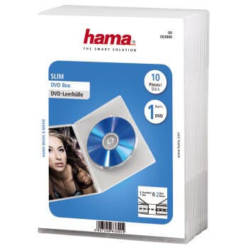 HAMA DVD-Box Slim Transparent 10-pak