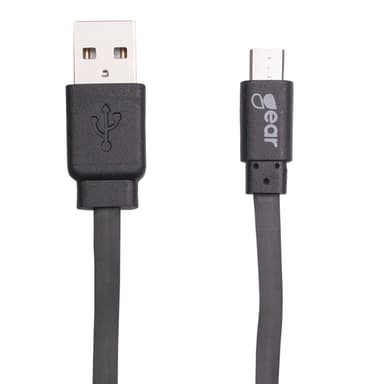 GEAR Synkkabel MicroUSB 3.0m Sort