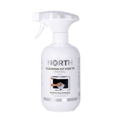 NORTH Rengøringskit TV Væske 500ml og Rengøringsklud