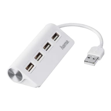 HAMA USB Hub 1:4 Hvid