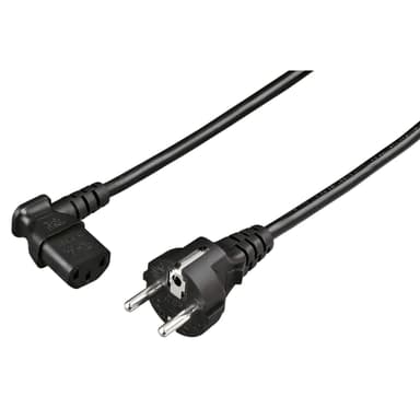 HAMA Strømkabel Universal Vinklet 5m Sort