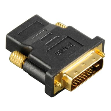 HAMA Adapter DVI-D-HDMI Sort Guldbelagt | Elgiganten