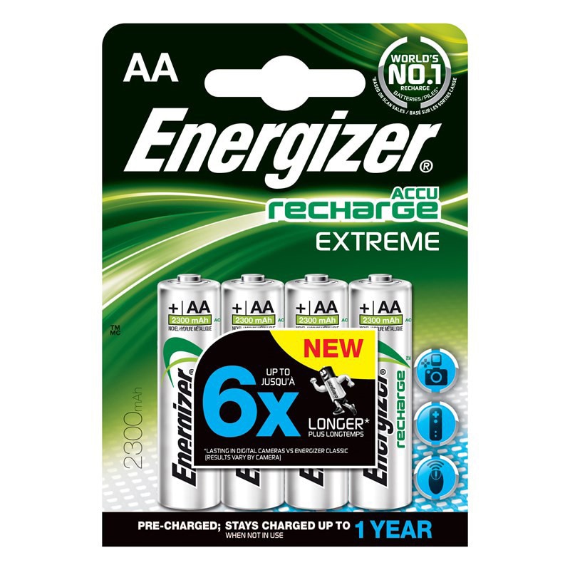 Energizer AA/LR6 genopladelige batterier Ni-Mh 2300mAh thumbnail
