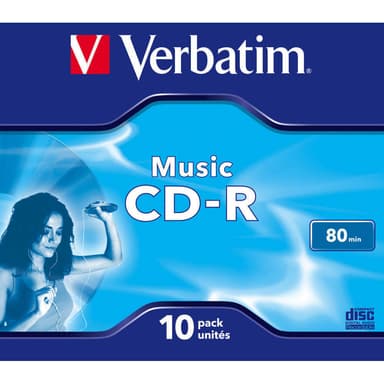 VERBATIM CD-R Skive Audio 10-pak 80 min Cake Box