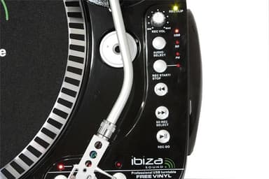 Ibiza pladespiller med usb / sd-kort optager