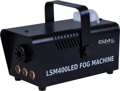 Ibiza Røgmaskine med ild/flamme effekt - Sort