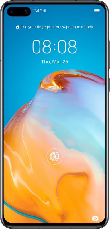 Huawei P40 5G smartphone 8/128GB (sort)