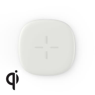 NÖRDIC Qi certificeret trådløs hurtig oplader 10W, Android og Apple Hvid
