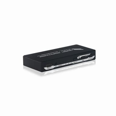 NÖRDIC HDMI-switch 4 til 1 med Audio Extractor og ARC, 4Kx2K i 60Hz, HDCP 2.2, 7.1 Surround, Metal