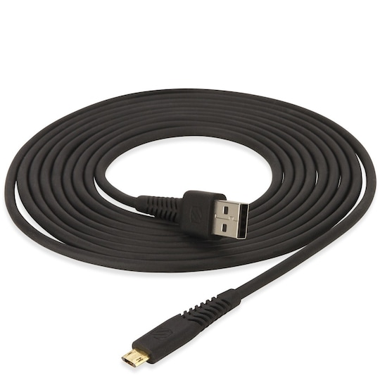 Scosche Heavy Duty USB A-Micro USB kabel 3m - Sort