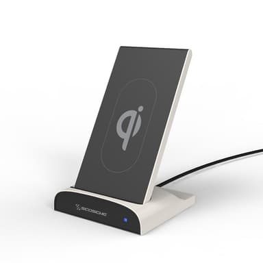 Scosche trådløs bordlader med indbygget powerbank - Hvid