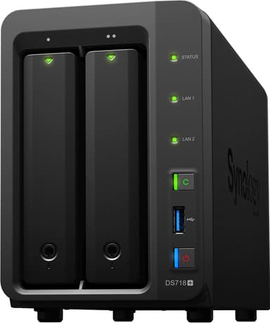 Synology DiskStation DS718+ 2-Bay NAS-opsætning