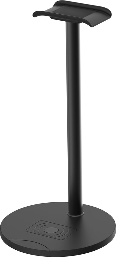 Essentials headsetstander med QIopladning (aluminium) Elgiganten