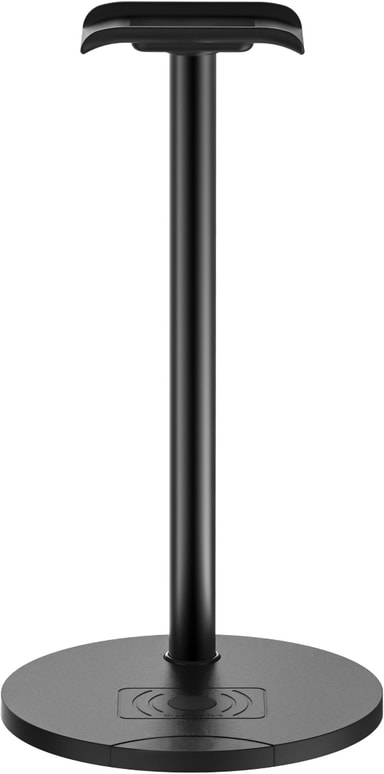 Essentials headsetstander med QIopladning (aluminium) Elgiganten