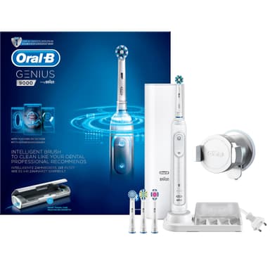 Oral-B Genius 9000 elektrisk tandbørste hvid | Elgiganten