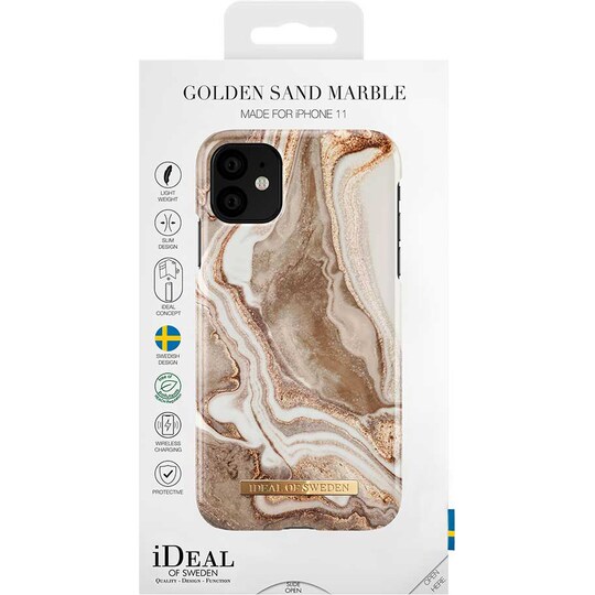 iDeal of Sweden cover til iPhone 11 (golden sand marble)