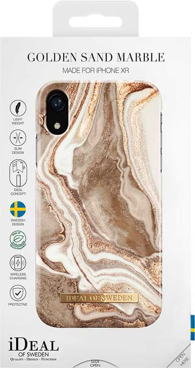 iDeal of Sweden cover til iPhone Xr (golden sand marble)