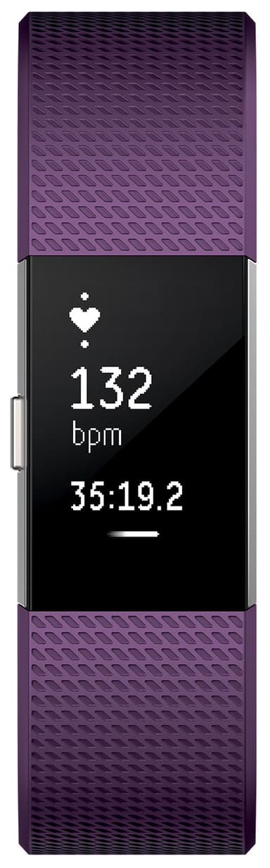 Fitbit Charge 2 aktivitetsur - sølv/lilla - large