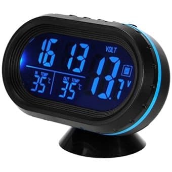 Bilur med Termometer og voltmåler