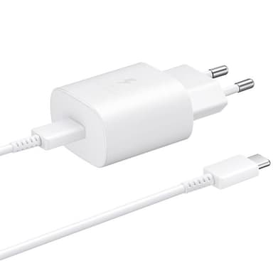 Samsung Super Fast vægoplader 25W med 1m ledning (hvid)