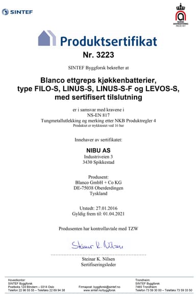Blanco Linus-s blandingsbatteri 516688 (antracit)