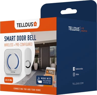 Telldus trådløse ringeklokke + Push-knap