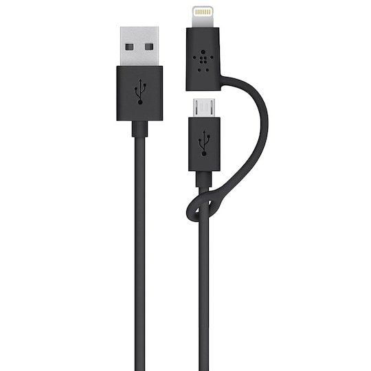 Belkin Micro USB/Lightning adapter kabel - sort
