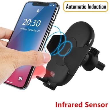 GEAR Qi Mobilholder 10W IR Auto Sensor til Blæsegitter/Vindue/Instrumentbræt