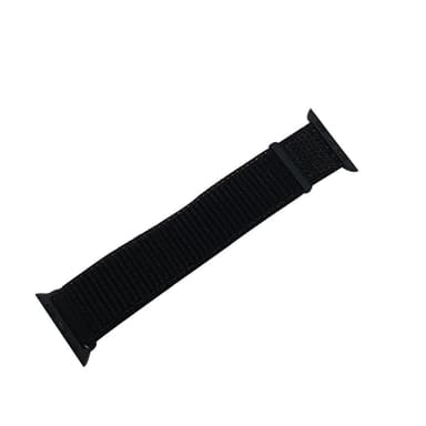 Armbånd til Apple Watch, 42 mm - Nylon velcro - sort