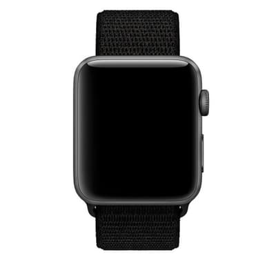 Armbånd til Apple Watch, 42 mm - Nylon velcro - sort