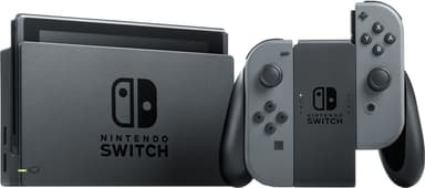 Nintendo Switch spillekonsol 2019 med grå Joy-Con controllers