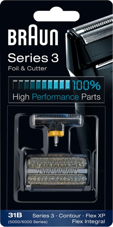 Braun Series 3 folie og skærer 31B - sort thumbnail