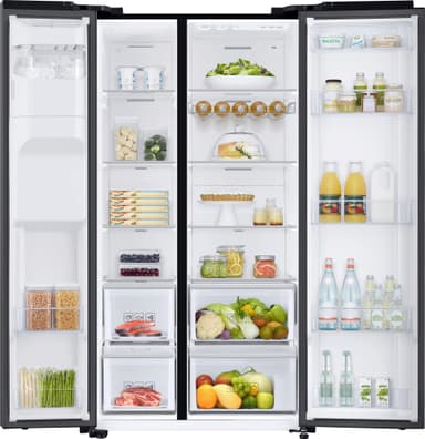 Samsung side-by-side køleskab RS68N8231B1 (sort)