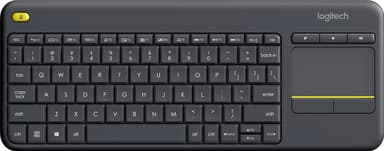 Logitech Wireless Touch tastatur K400 Plus (sort)