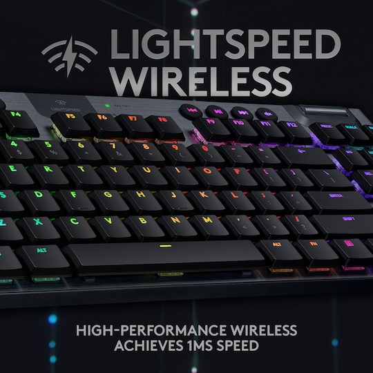 Logitech G915 Lightspeed tenkeyless gaming tastatur (GL Clicky swit.)