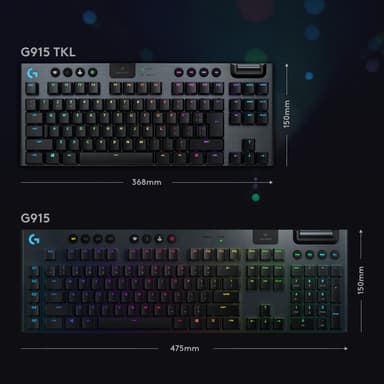 Logitech G915 Lightspeed tenkeyless gaming tastatur (GL Linear swit.)