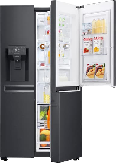 LG side-by-side kølefryseskab GSJ961MCVZ (sort)