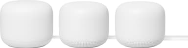 Google Nest wi-fi router med 2 adgangspunkter (3-pakke)