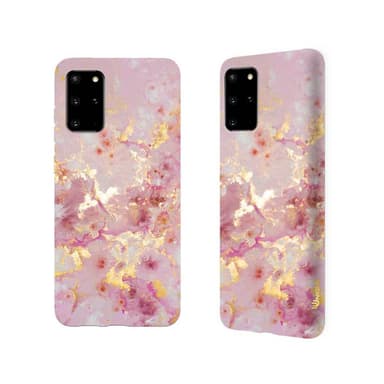 Miljøvenligt Samsung Galaxy S20+ trykt etui - Pink marble